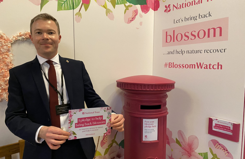  Bradley supporting the National Trust Blossom campaign