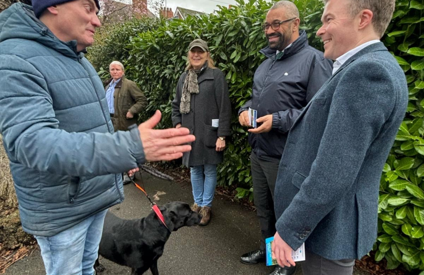 Bradley and James Cleverly meeting residents