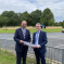 Bradley Thomas with Richard Holden MP, former Transport Minister on the A38